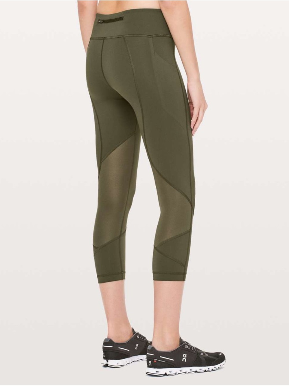 EUC Lululemon Pace Rival Crop *Full-On Luxtreme 22" in Dark Olive size 8